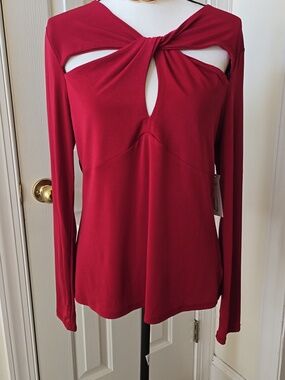 BOLD ELEMENTS BRAND WOMEN'S "LADYBUG" RED 3/4 SLEEVES TOP SIZE LARGE